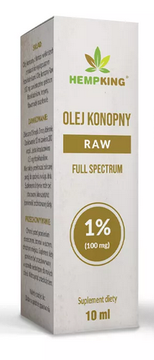 Olej konopny z CBD 1% RAW