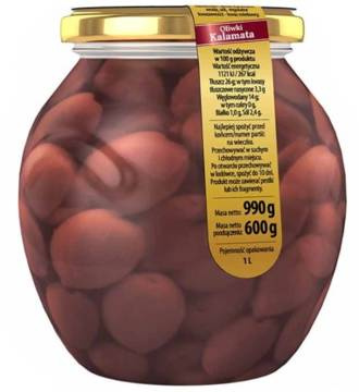 Oliwki Kalamata całe (z pestką) -1000ml